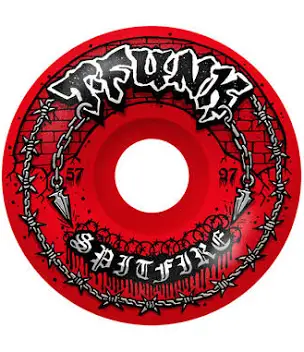 SPITFIRE FORMULA FOUR T-FUNK RAW RED RADIAL FULL 57MM 97D (Set of 4)