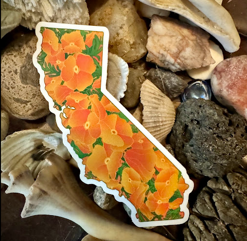 Full Of Poppies Vinyl Sticker